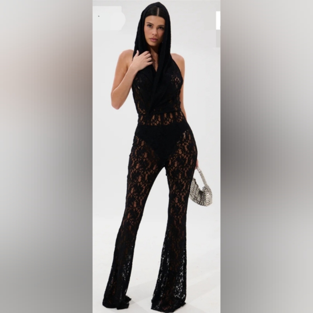 AKIRA Black Lace Jumpsuit